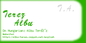 terez albu business card